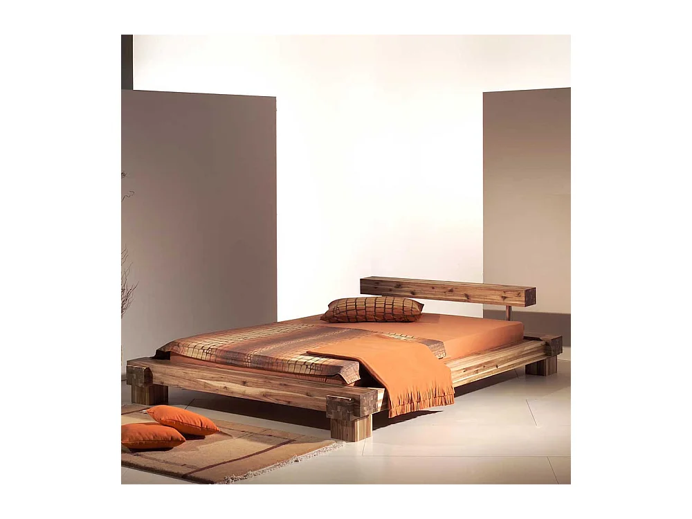 Futonbett aus Akazie Gewachst