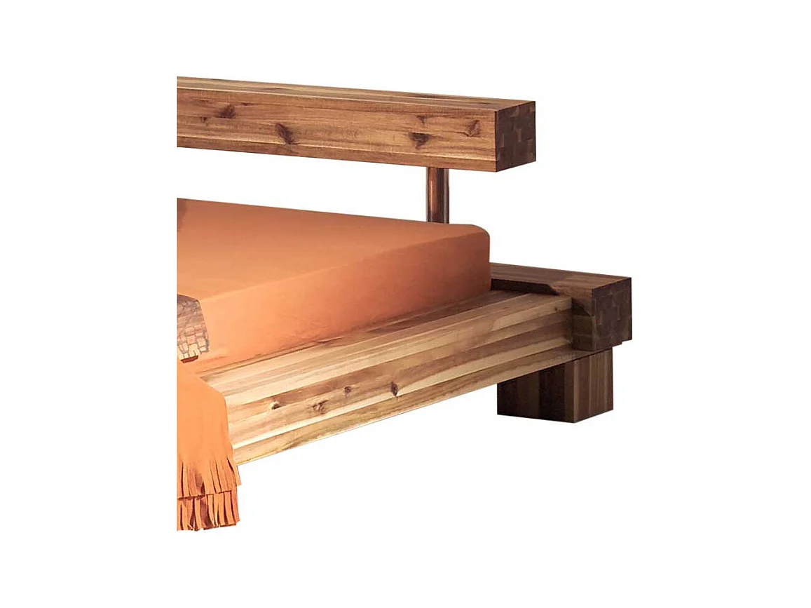 Futonbett aus Akazie Gewachst