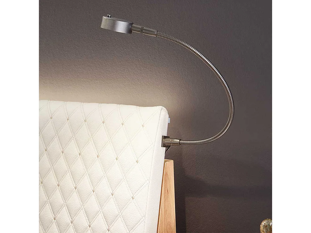 Bettgestell in Kernbuchefarben LED Beleuchtung (dreiteilig)