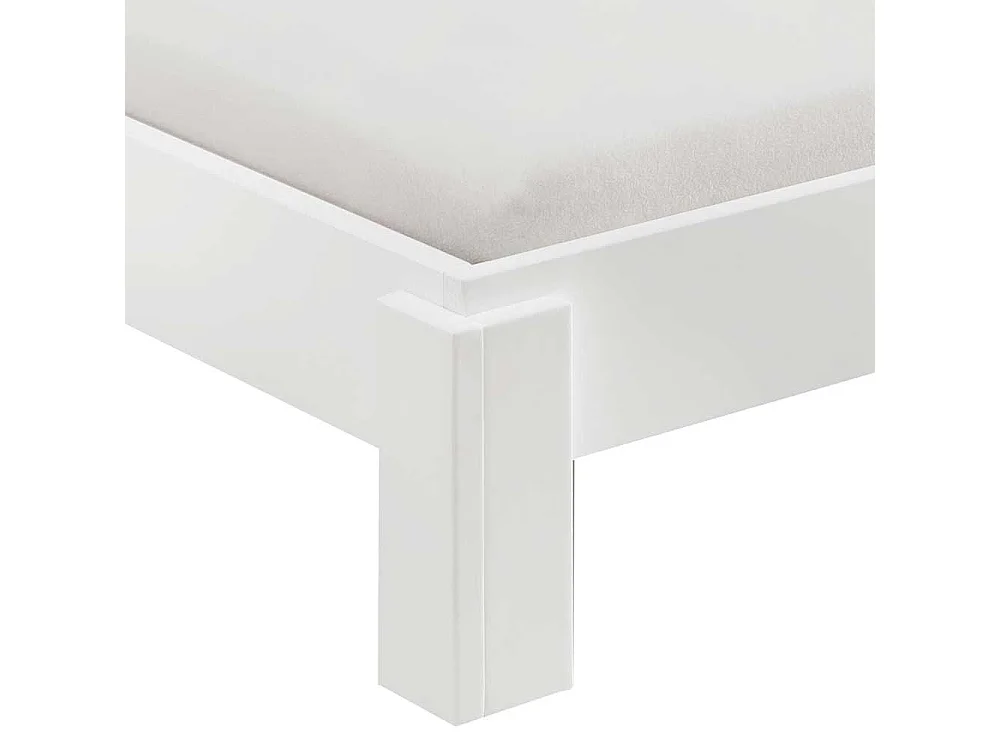 Einzelbettgestell Bettrahmen in Weiß Liegefläche 90x200 cm