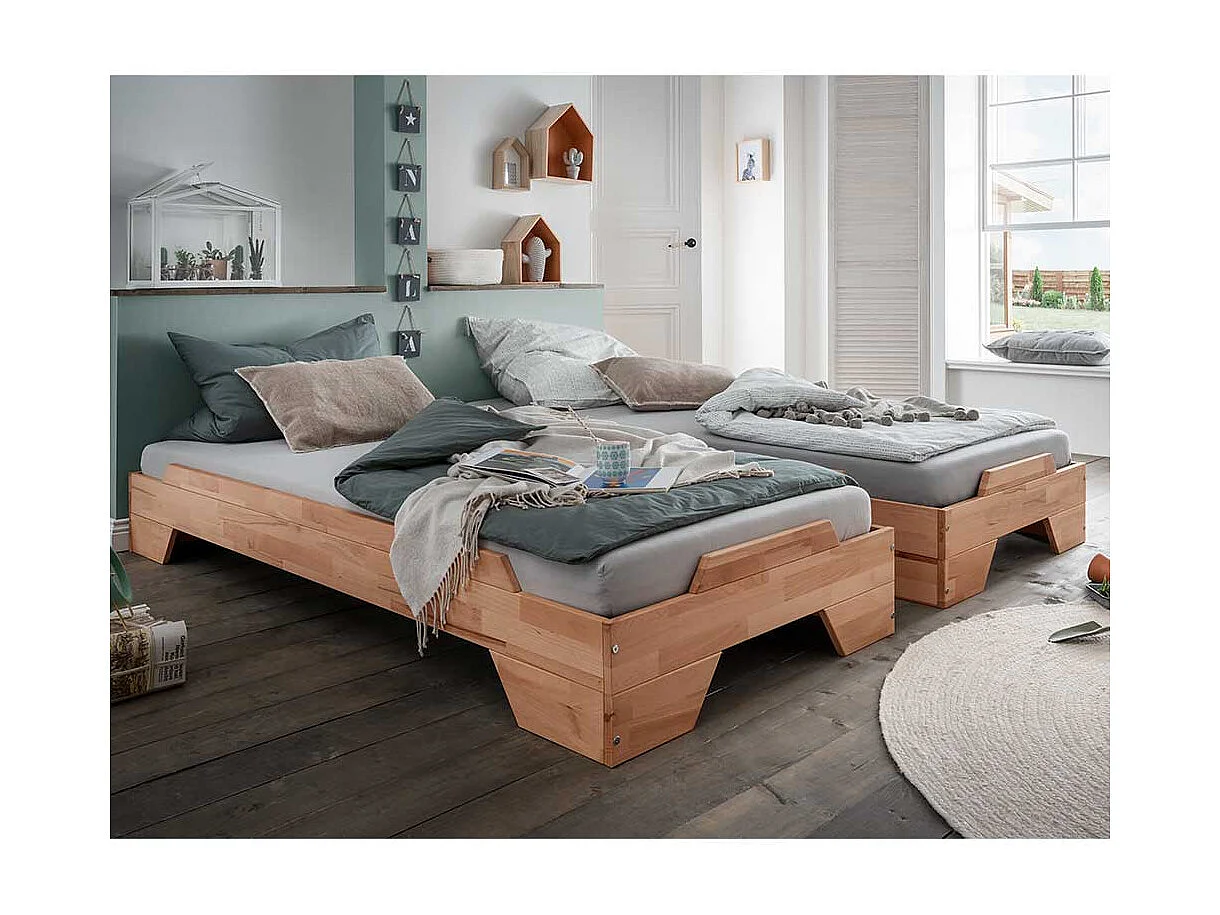 Buche Stapelbett in modernem Design 90x200 cm Liegefläche