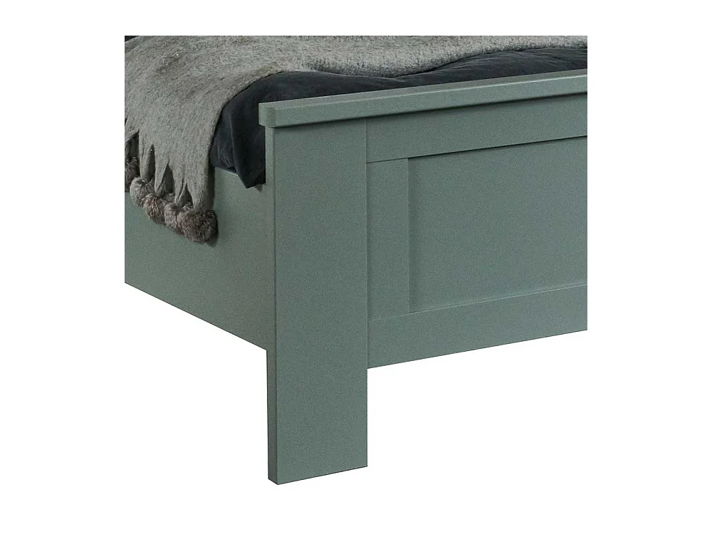 Single Bett 140x200 auch in Überlänge Landhausstil Graugrün