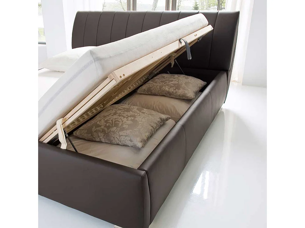 Futonbett mit Bettkasten Braun