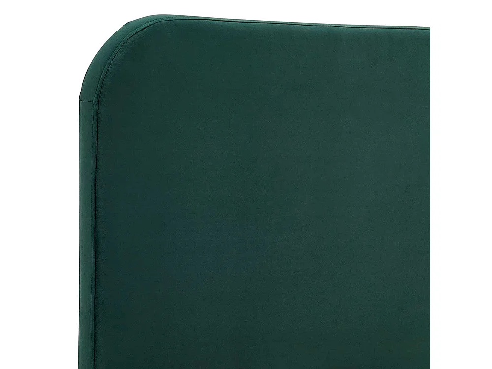Niedriges Bettgestell mit Samt Bezug Dunkelgrün