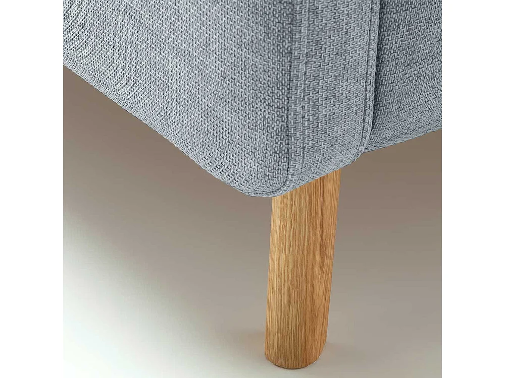 Polster Stoffbett Hellblau im Skandi Design Liegefläche 140x200 cm