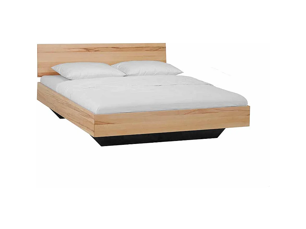 Bett aus Kernbuche Massivholz schwebend