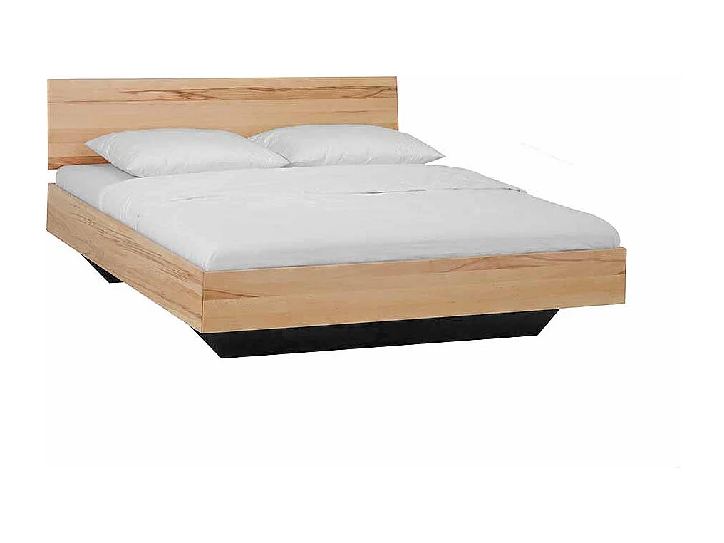 Bett aus Kernbuche Massivholz schwebend