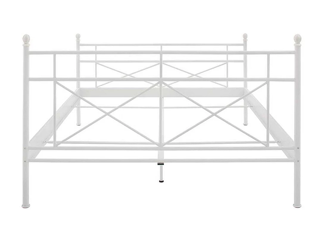 Weißes Metallbettgestell im Landhausstil 90x200 und 160x200 cm
