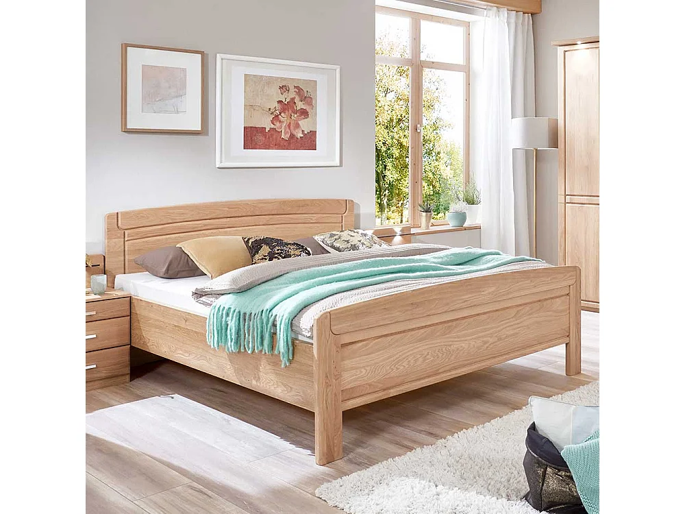 Doppelbett aus Eiche teilmassiv 180x190 cm