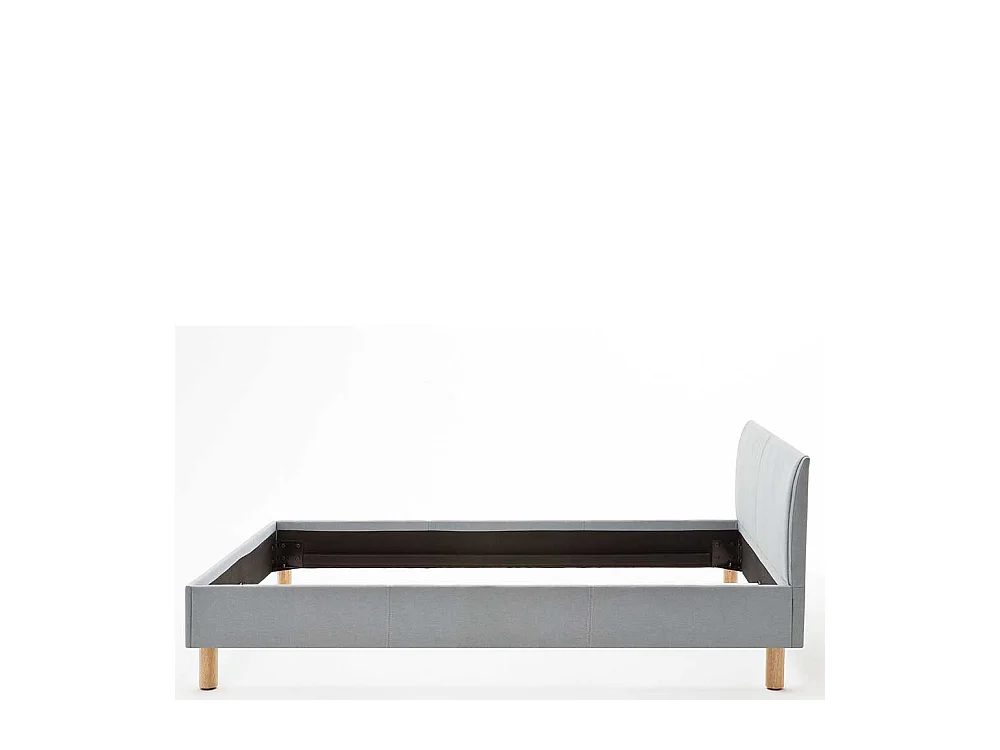 Einzelbett in Hellblau Webstoff modern