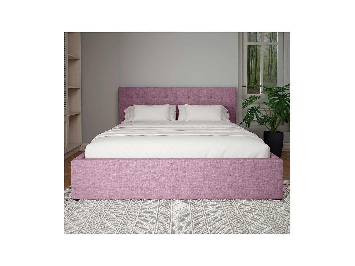 Bettgestell Doppelbett aus Webstoff Liegefläche 180x200 cm