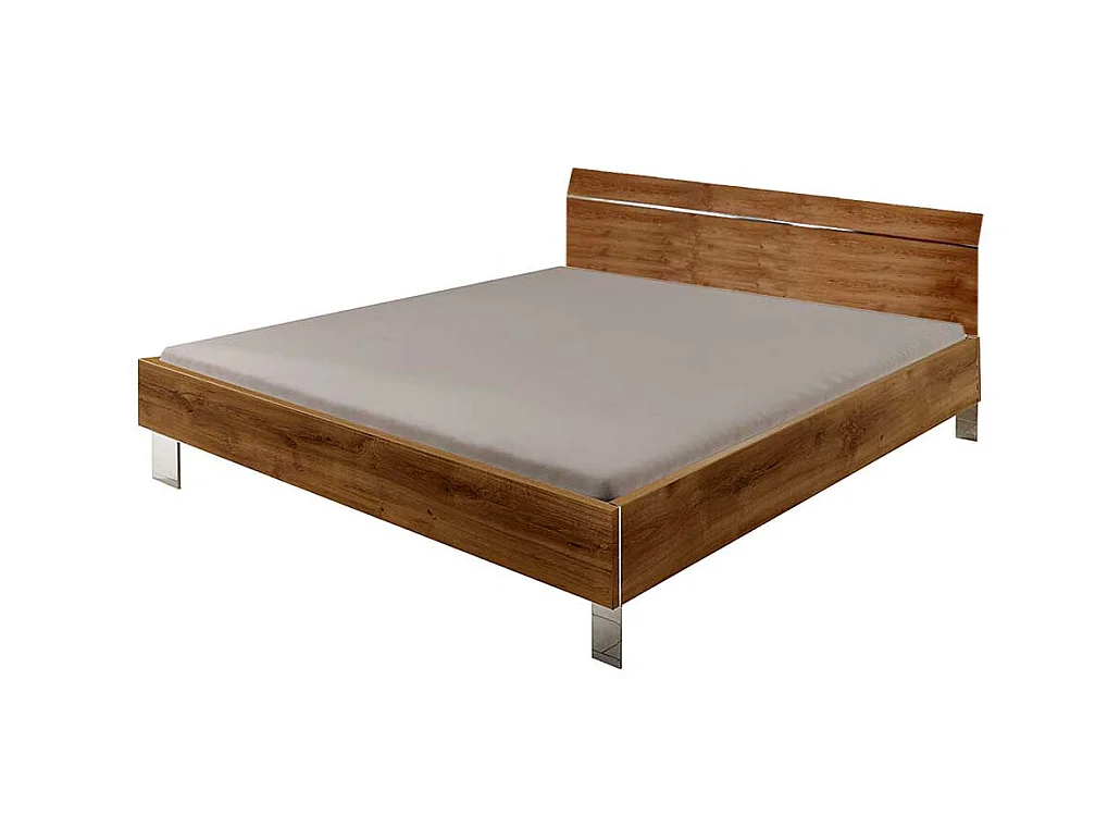 Bett in Holzoptik Plankeneiche in modernem Design Made in Germany