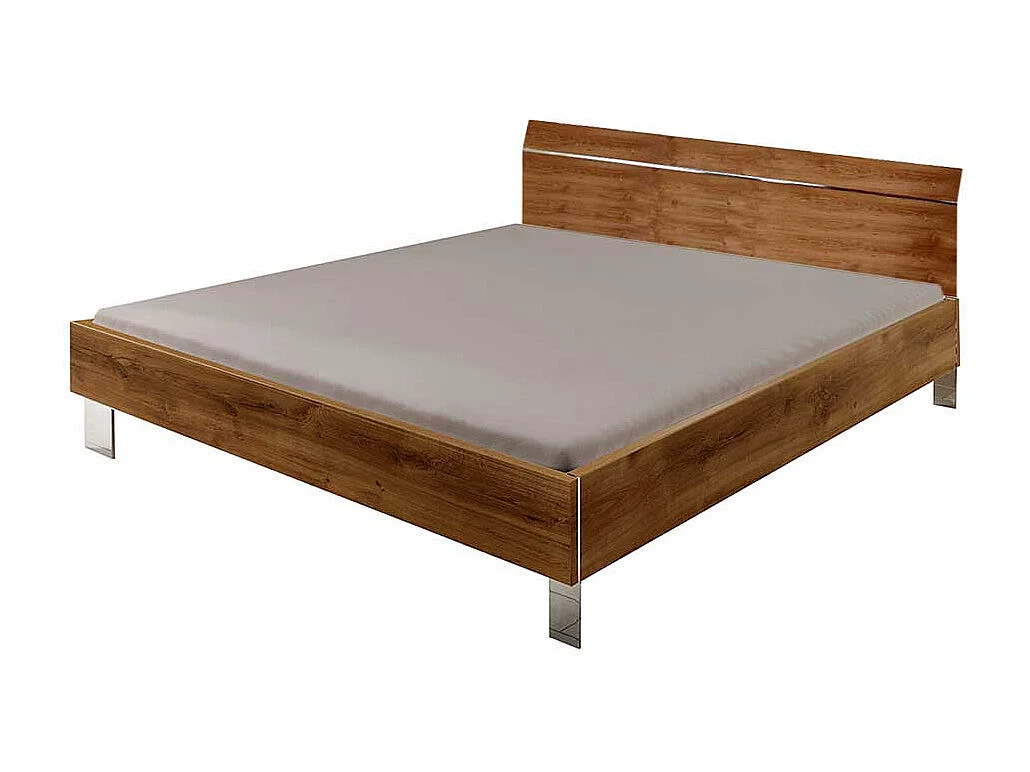 Bett in Holzoptik Plankeneiche in modernem Design Made in Germany