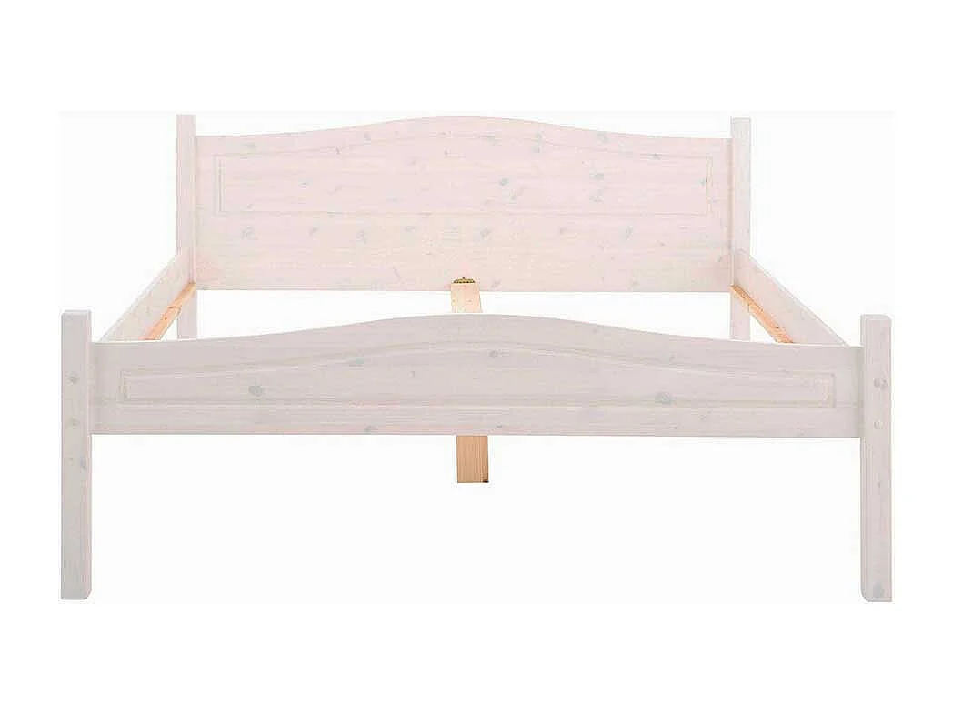 Bettrahmen in Weiß lasiert Kiefer Massivholz