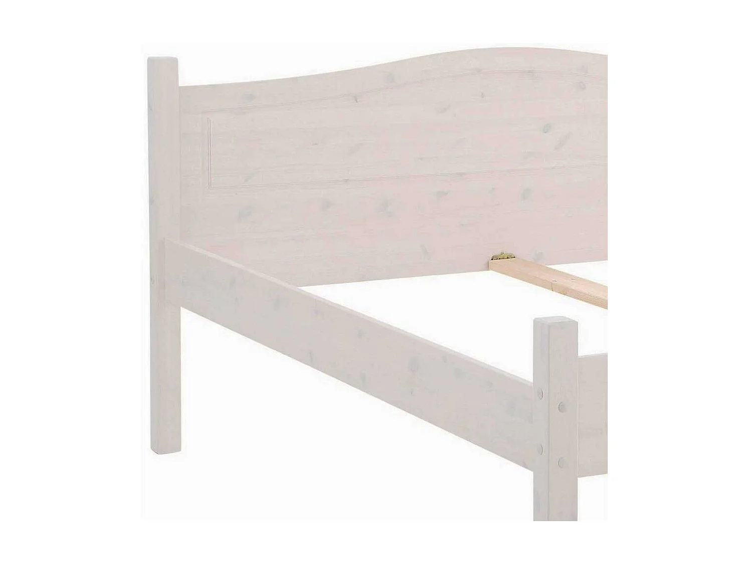Bettrahmen in Weiß lasiert Kiefer Massivholz