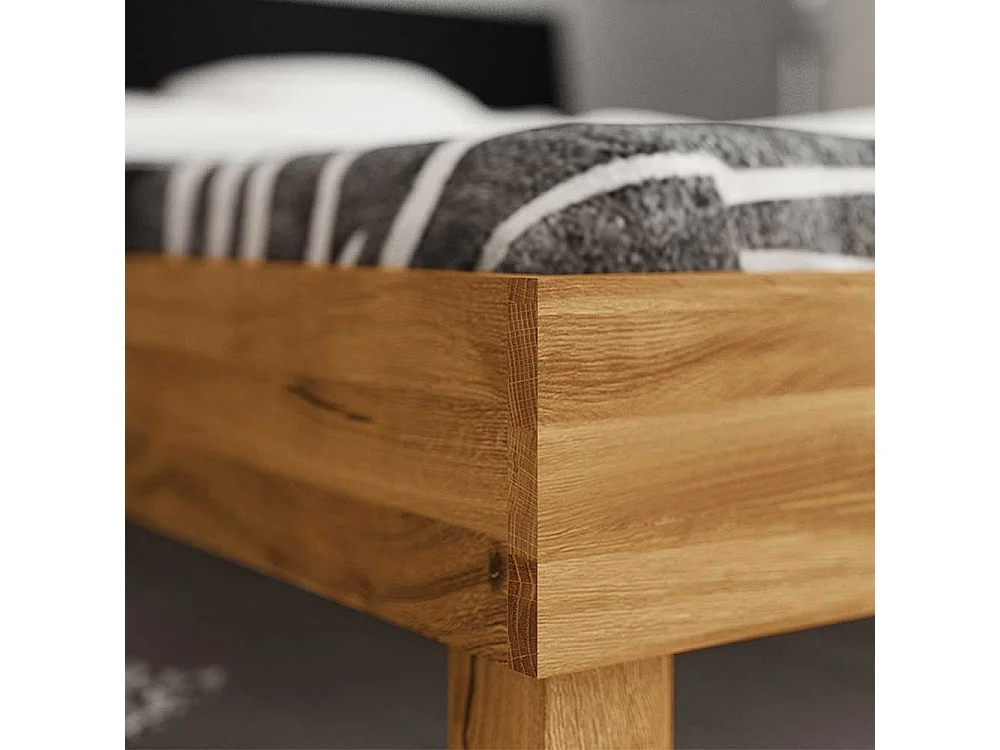 Doppelbett in Wildeichefarben Schwarz