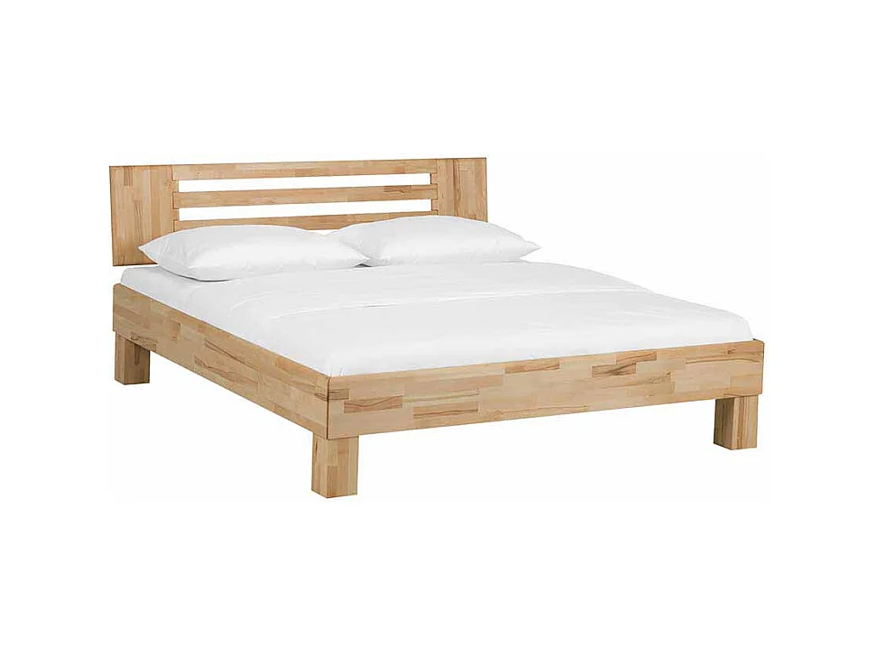 Bett aus Kernbuche Massivholz natur geölt