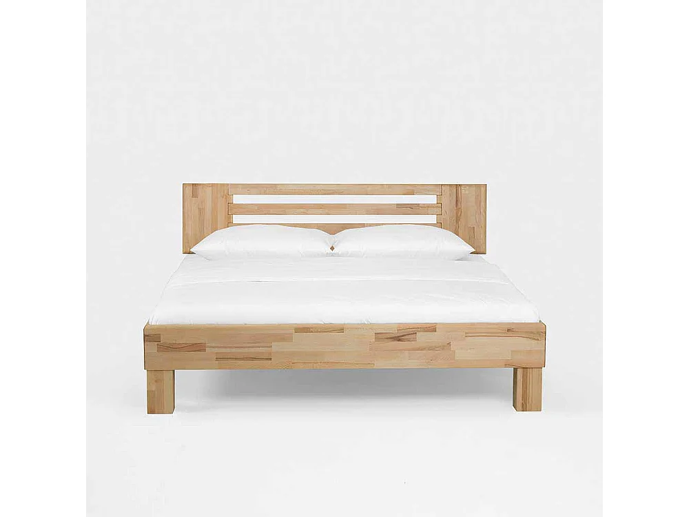 Bett aus Kernbuche Massivholz natur geölt