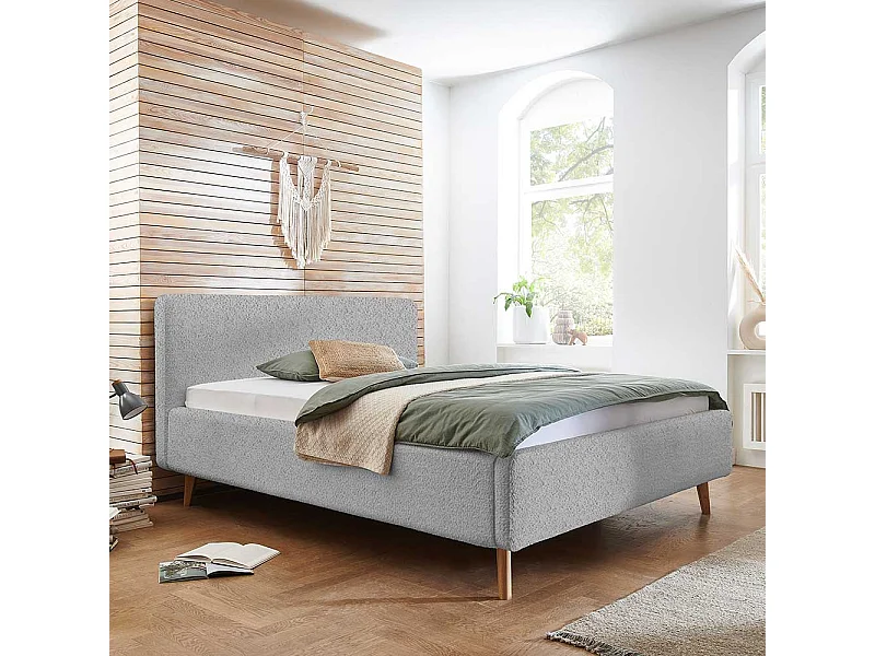 Polster Doppelbett Grau 160x200 cm oder 180x200 cm 105 cm hoch