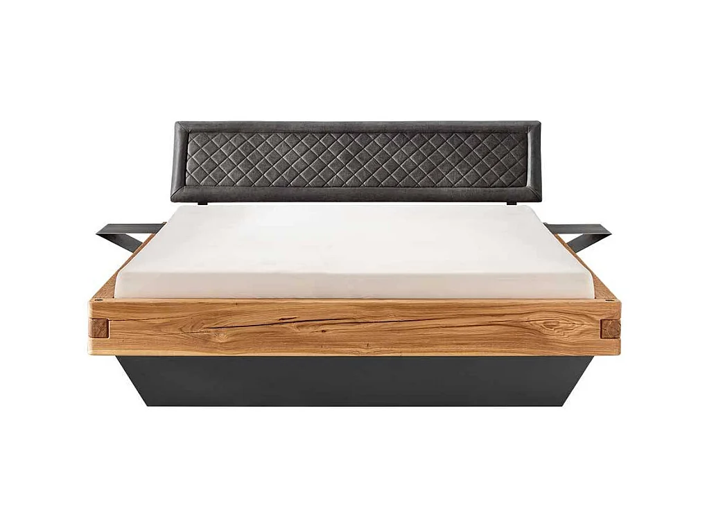 Naturholzbetten Massiv im Industry und Loft Stil 45 cm Einstiegshöhe