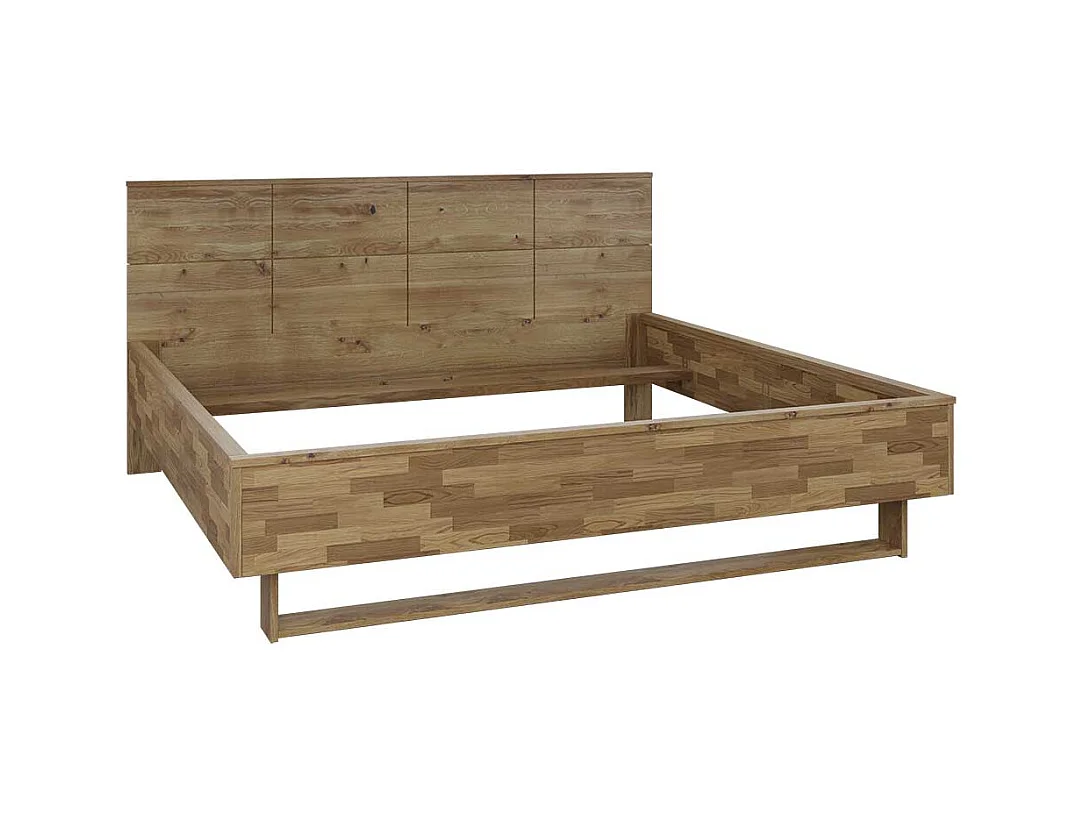 Massivholz Bett aus Eiche geölt Bügelgestell