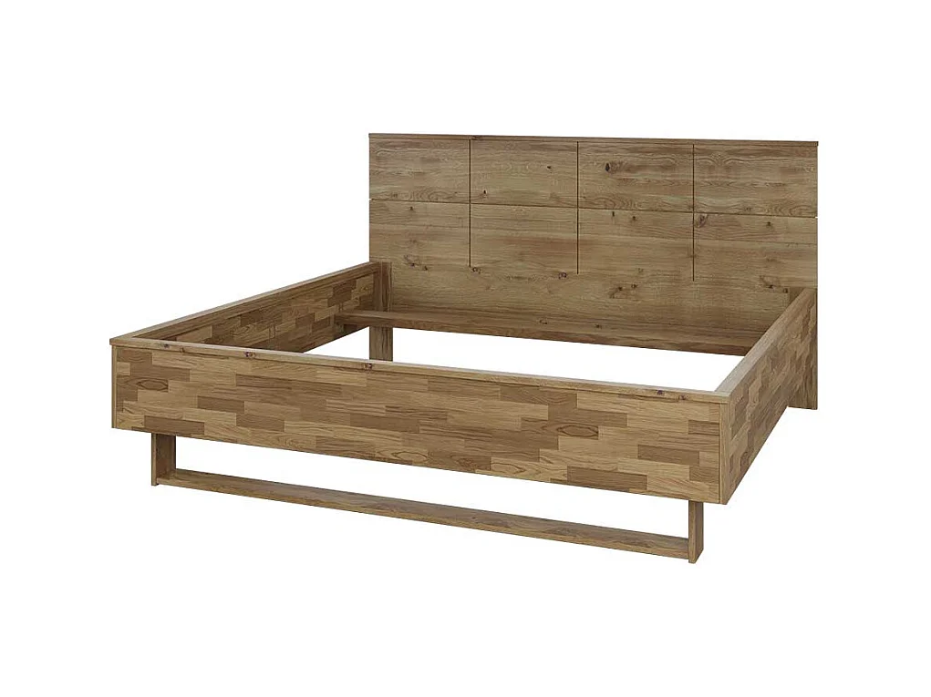 Massivholz Bett aus Eiche geölt Bügelgestell