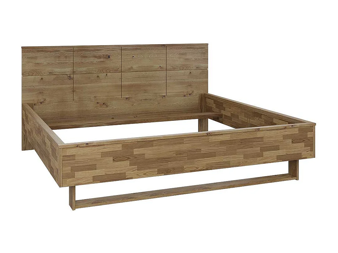 Massivholz Bett aus Eiche geölt Bügelgestell