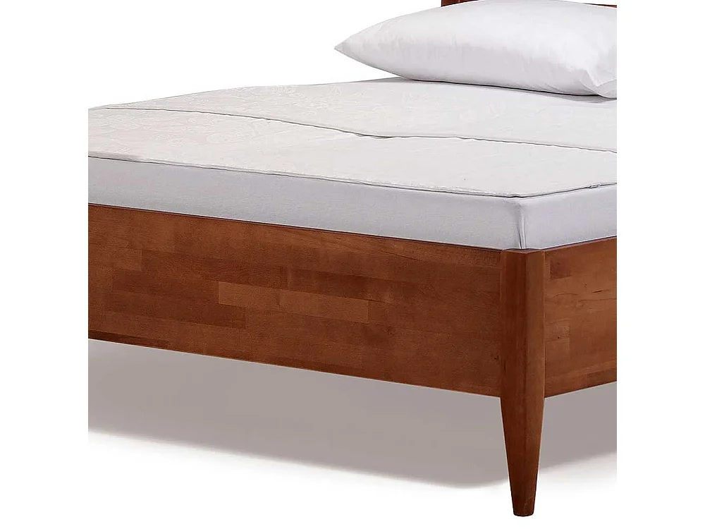 Massivholz Bettgestell in Walnussfarben Buche Massivholz