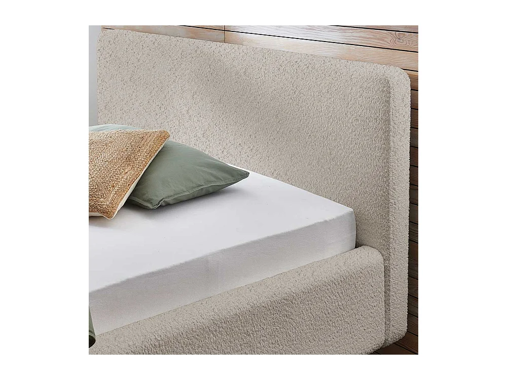 Polster Doppelbett in Beige 160x200 cm 180x200 cm