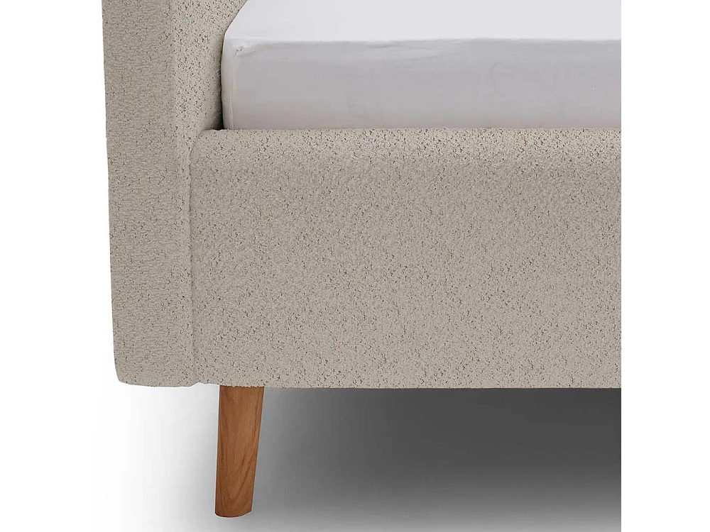 Polster Doppelbett in Beige 160x200 cm 180x200 cm