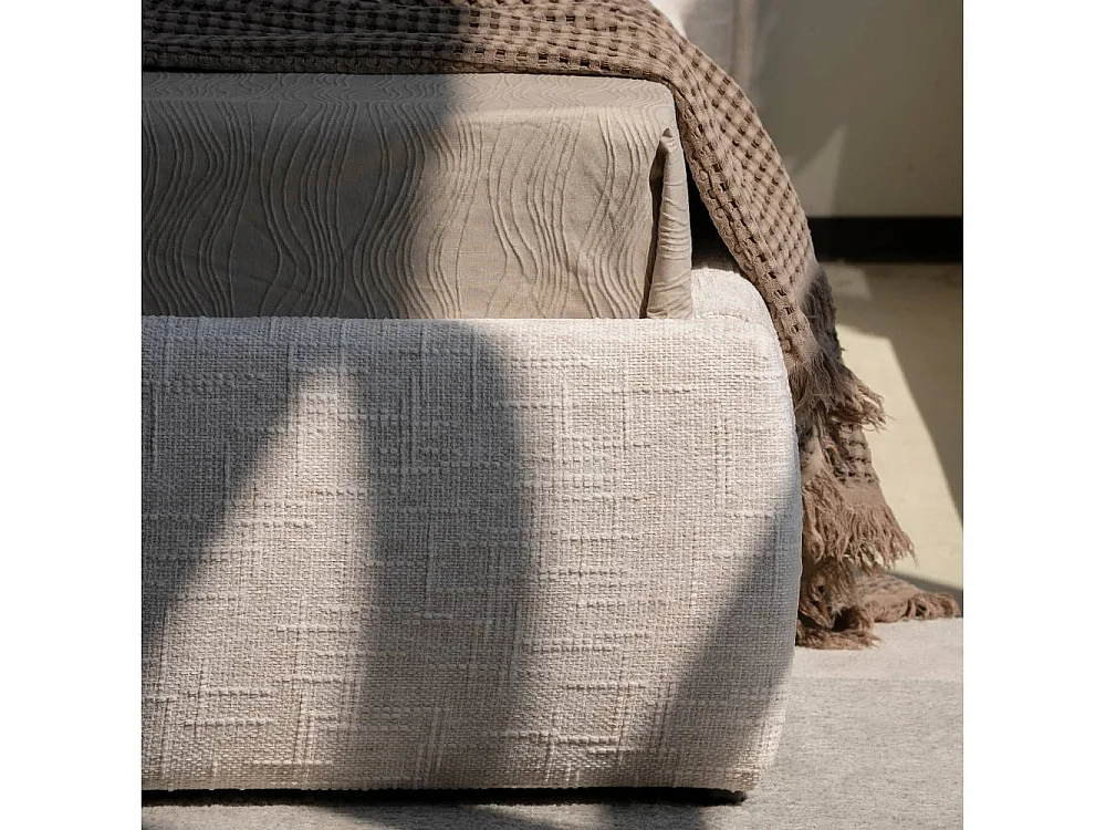 Stoffbett Doppelbett in modernem Design - Beige