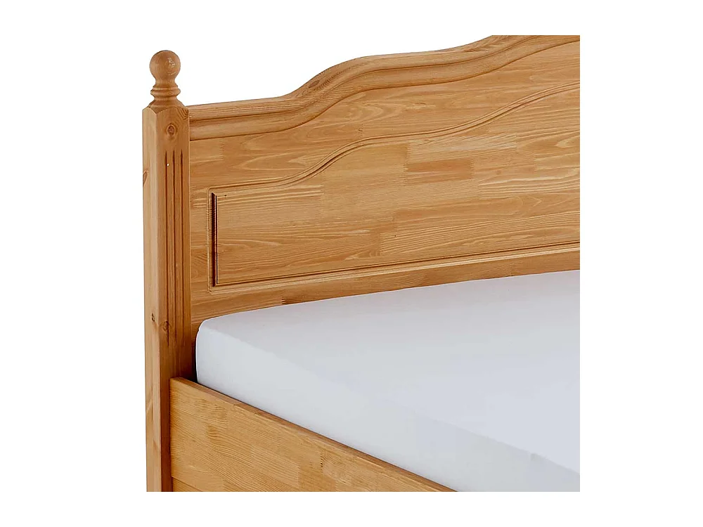Massivholzbett im Landhausstil Kiefer gebeizt und geölt
