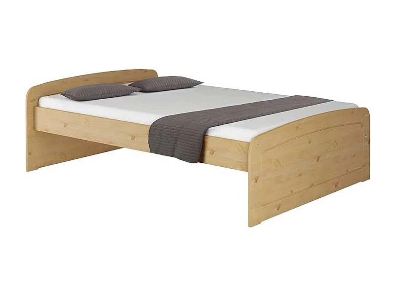 Holzbett Einzelbett aus Kiefer Massivholz mit Mittelsteg