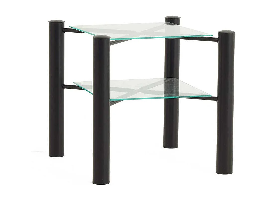 Singlebett in Schwarz Eisen mit Nachttisch (zweiteilig)