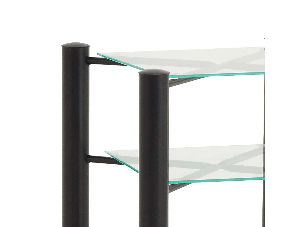 Eisenbett in Schwarz 2 Nachttische (dreiteilig)