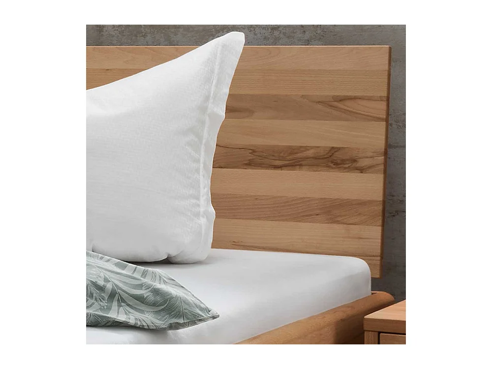 Kernbuche Doppelbett aus Massivholz 45 cm Einstiegshöhe