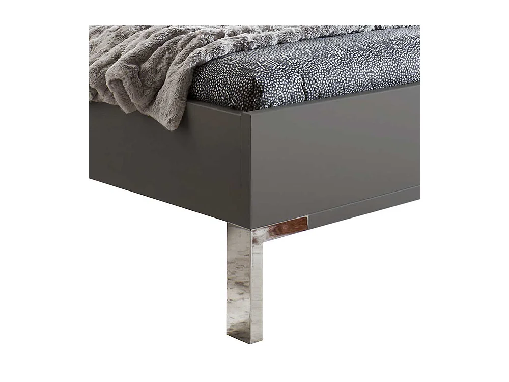 Design Doppelbett mit Nachtkonsolen LED Beleuchtung (dreiteilig)