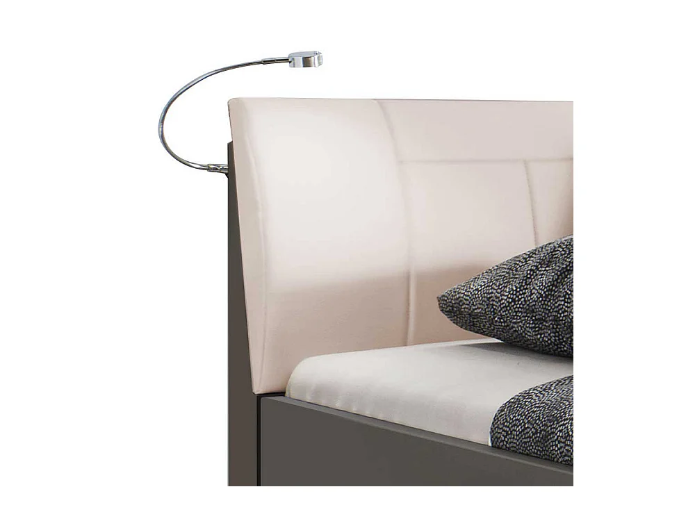 Design Doppelbett mit Nachtkonsolen LED Beleuchtung (dreiteilig)