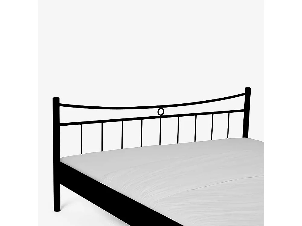 Metallbett aus Eisen Schwarz