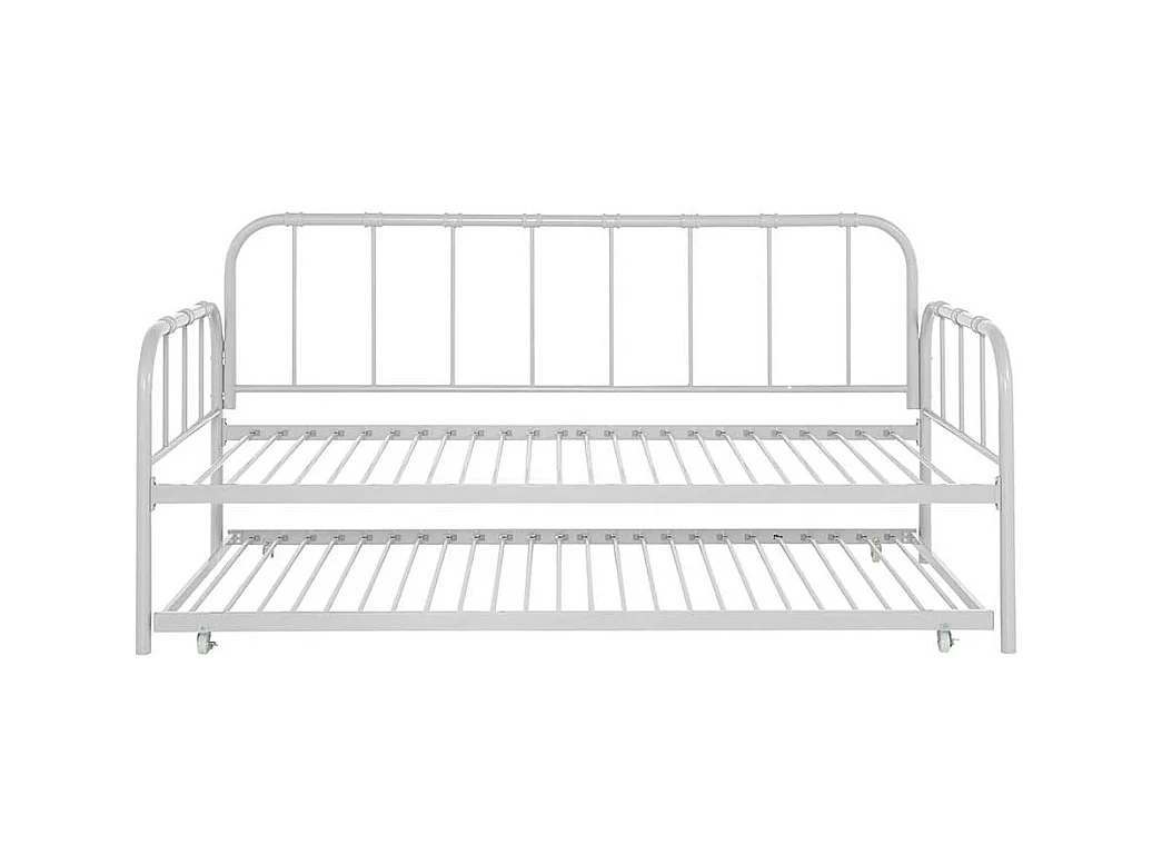 Ausziehbett Funktionsbett aus Metall in Weiß