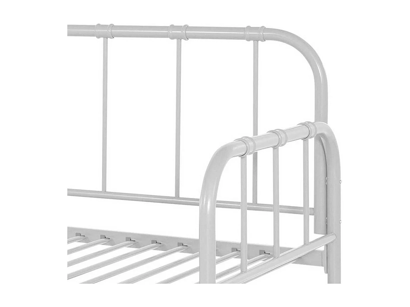 Ausziehbett Funktionsbett aus Metall in Weiß