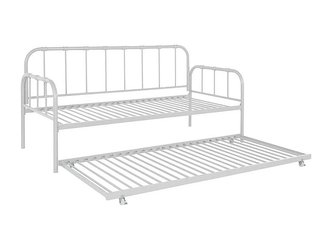 Ausziehbett Funktionsbett aus Metall in Weiß