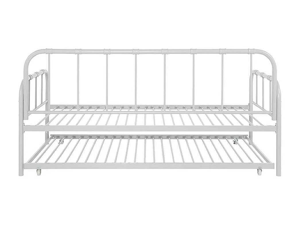 Ausziehbett Funktionsbett aus Metall in Weiß