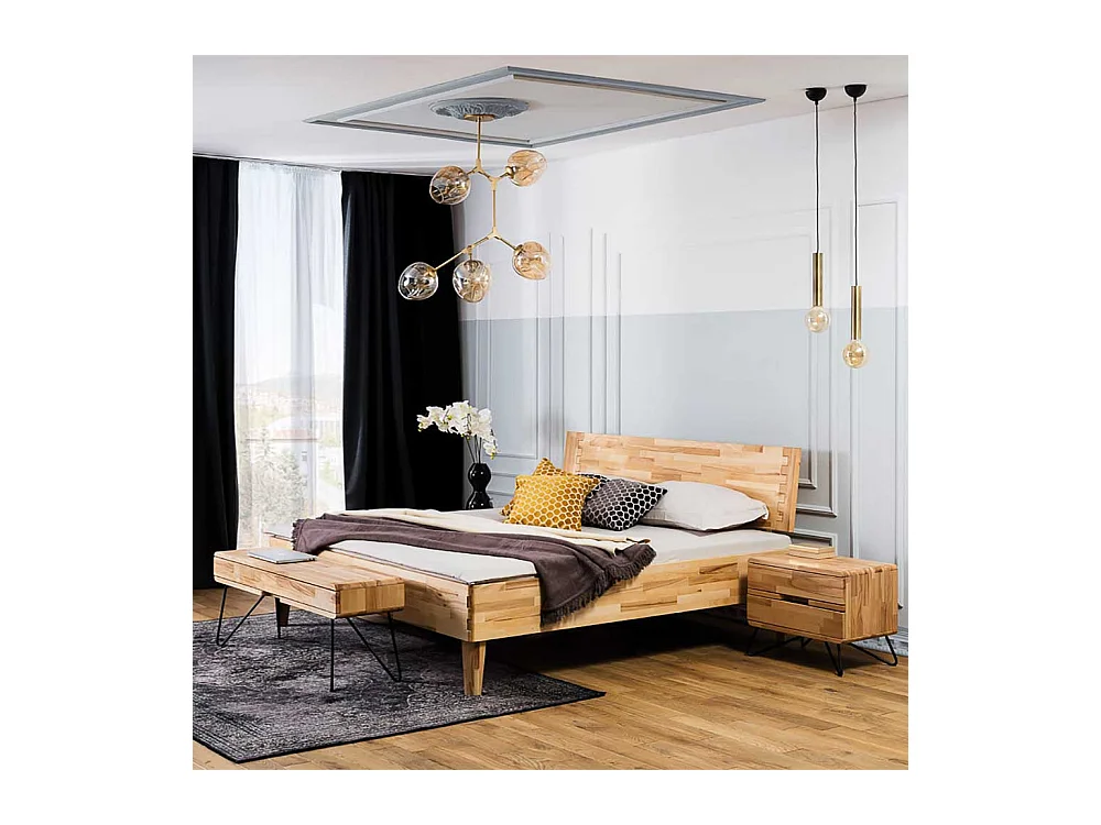 Naturholzbetten in Kernbuchefarben 48 cm Einstiegshöhe