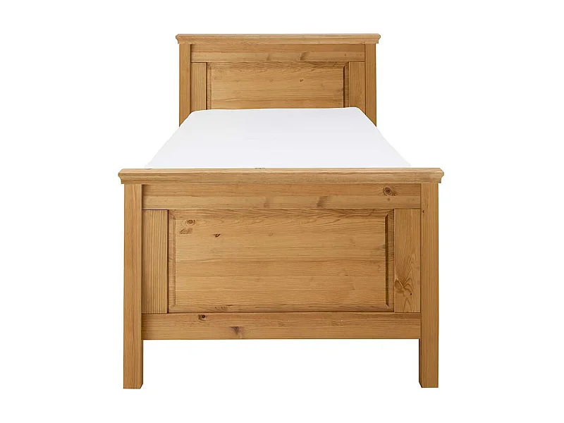 Holzbett aus Kiefer Massivholz Landhausstil