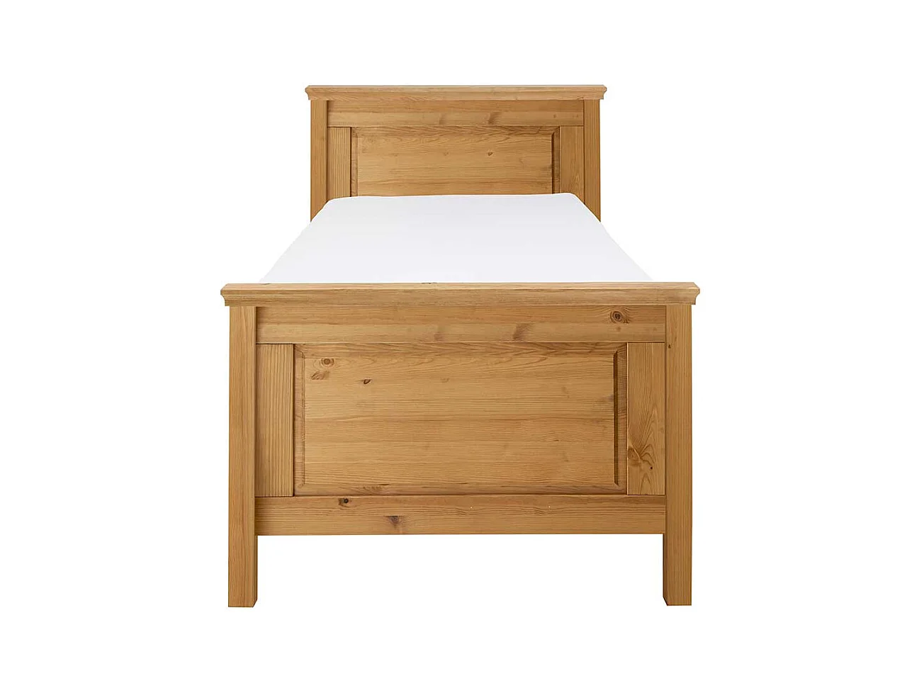 Holzbett aus Kiefer Massivholz Landhausstil