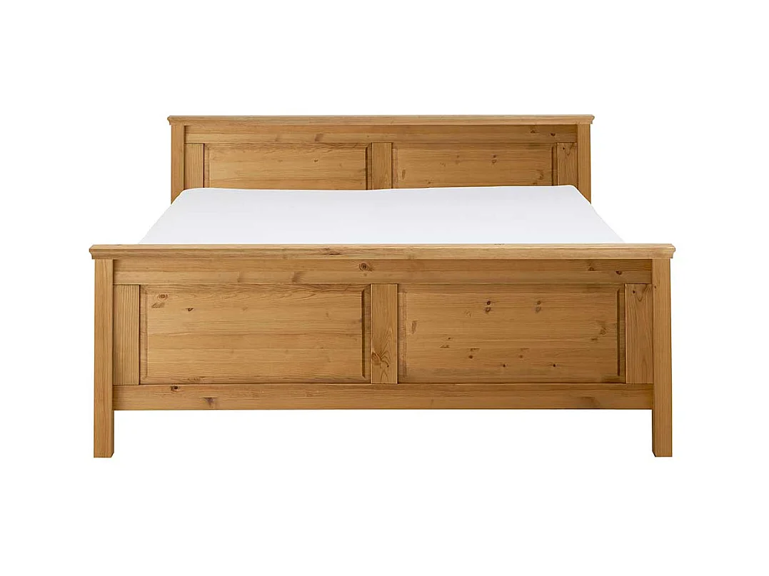 Holzbett aus Kiefer Massivholz Landhausstil