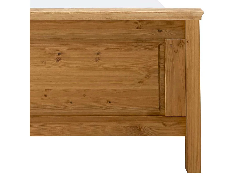 Holzbett aus Kiefer Massivholz Landhausstil