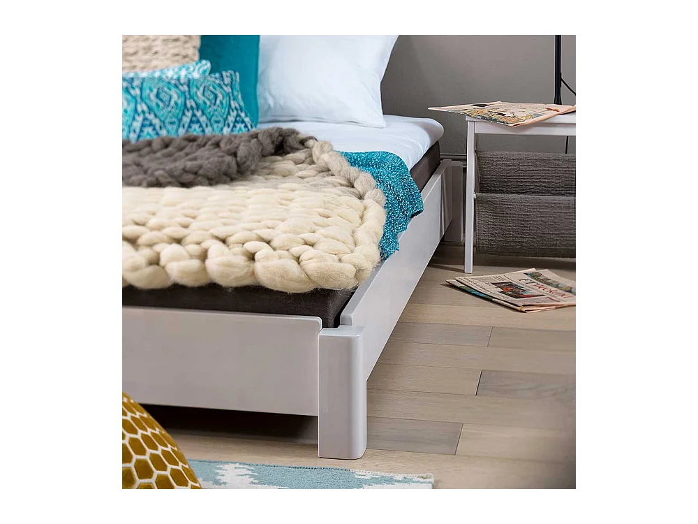 Futonbett in Weiß Buche massiv stapelbar (zweiteilig)