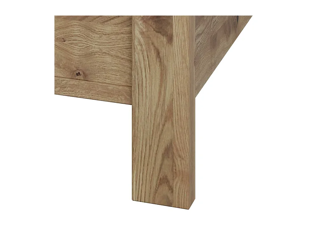 Doppelbett Bettgestell mit teilmassiver Oberfläche im Landhausstil